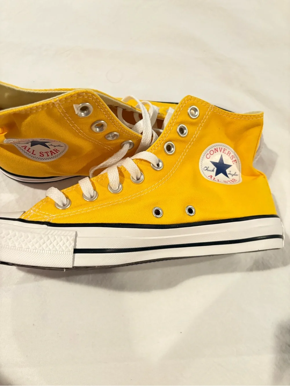 Converse High Top Sneakers - Bright Yellow Canvas